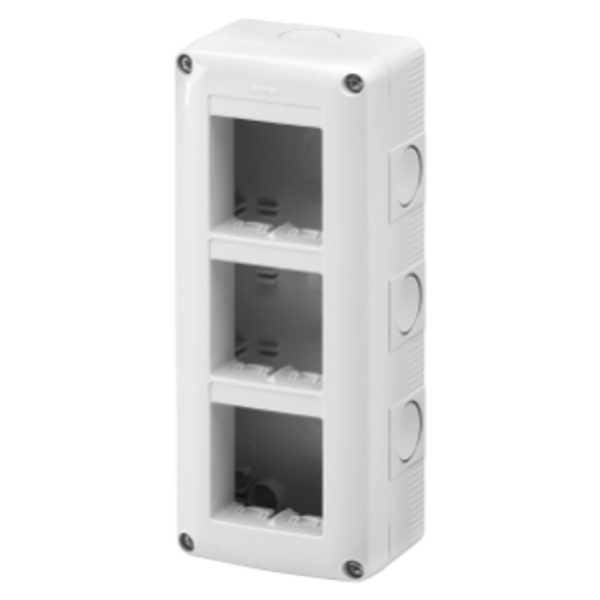 PROTECTED ENCLOSURE FOR SYSTEM DEVICES - VERTICAL MULTIPLE - 6 GANG - MODULE 2x3 - RAL 7035 GREY - IP40 image 1