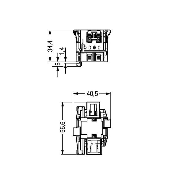 Linect® T-connector 2-pole Cod. L white image 6