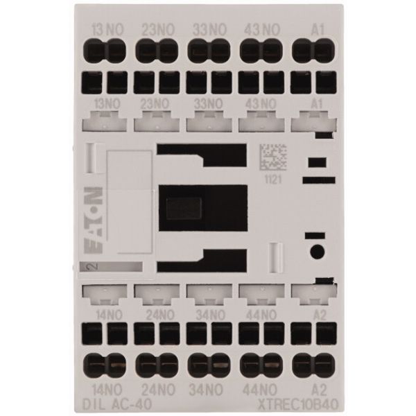 Contactor relay, 24 V 50 Hz, 4 N/O, Spring-loaded terminals, AC operation image 2