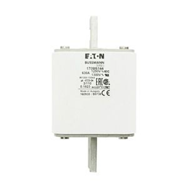 Fuse-link, high speed, 630 A, AC 1250 V, size 3, 76 x 90 x 139 mm, aR, DIN, IEC, single indicator image 5