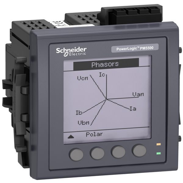 PM5561 Meter, 2 ethernet, up to 63th H, 1,1M 4DI/2DO 52 alarms, MID image 1