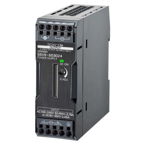 Book type power supply, 30 W, 24 VDC, 1.3A, DIN rail mounting, Push-in image 2