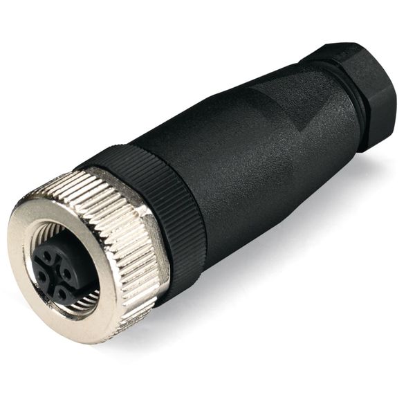Fitted pluggable connector 5-pole M12 socket, straight image 2
