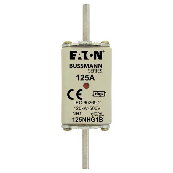 Fuse-link, low voltage, 125 A, AC 500 V, NH1, gL/gG, IEC, dual indicator image 6