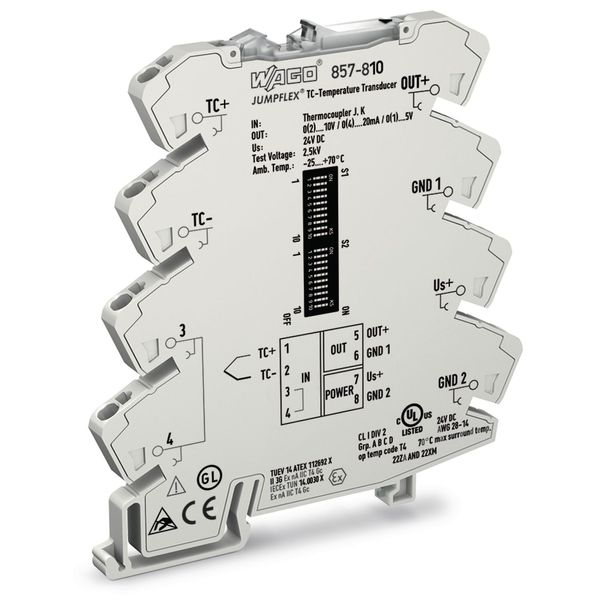 Temperature signal conditioner for thermocouples Current and voltage o image 2