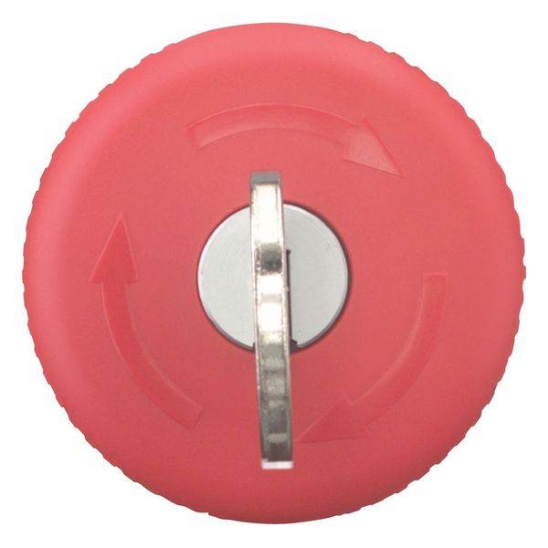 Emergency stop/emergency switching off pushbutton, RMQ-Titan, Mushroom-shaped, 38 mm, Non-illuminated, Key-release, Red, yellow, RAL 3000, Not suitabl image 13