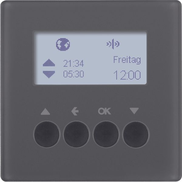 KNX radio blind time switch quicklink, display, Q.1/Q.3, ant. velvety, image 1