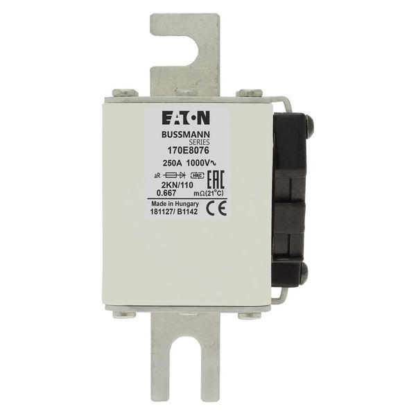 Fuse-link, high speed, 250 A, AC 1000 V, DIN 2, aR, DIN, with indicator image 15