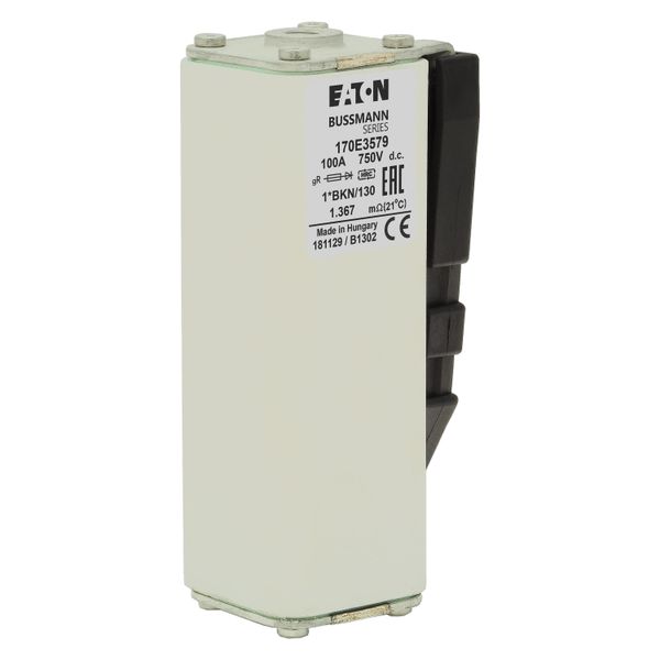 Fuse-link, high speed, 100 A, DC 750 V, compact size 1, gR, IEC, with indicator image 19