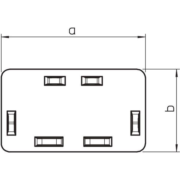 WDKH-E40060LGR End piece halogen-free 40x60mm image 2