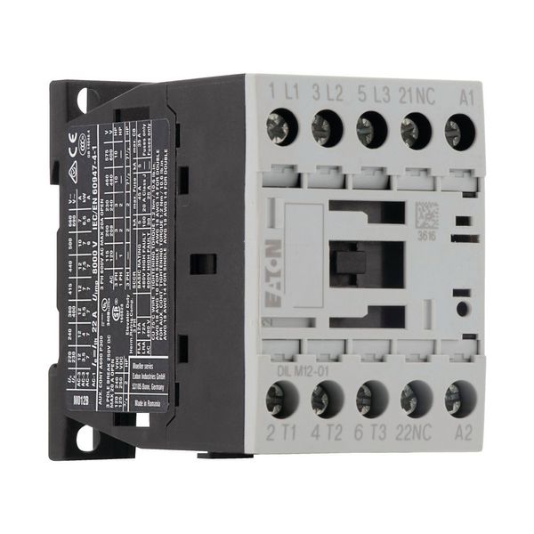 Contactor, 3 pole, 380 V 400 V 5.5 kW, 1 NC, 110 V DC, DC operation, Screw terminals image 9