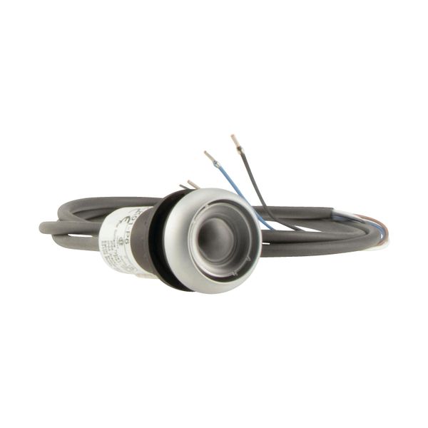 Pushbutton, Flat, momentary, 1 NC, Cable (black) with non-terminated end, 4 pole, 3.5 m, Without button plate, Bezel: titanium image 13