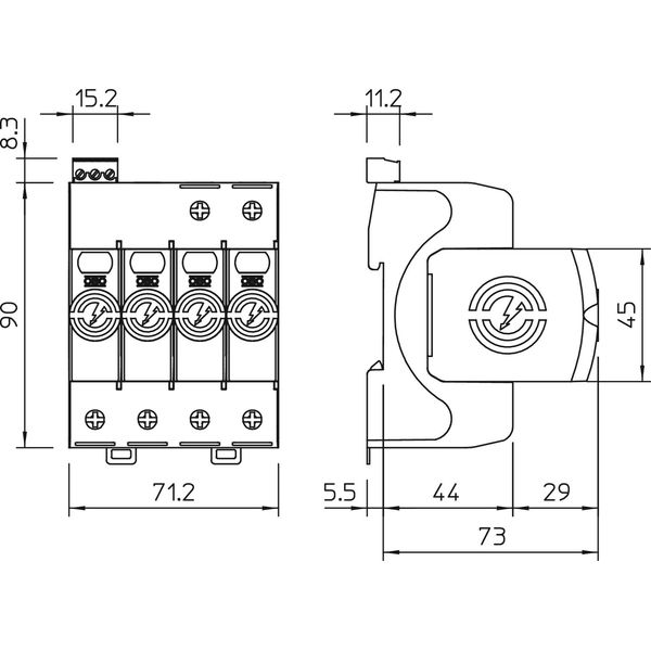 V20-3+NPE+FS-150 SurgeController V20 3-pole with NPE + RS 150V image 2