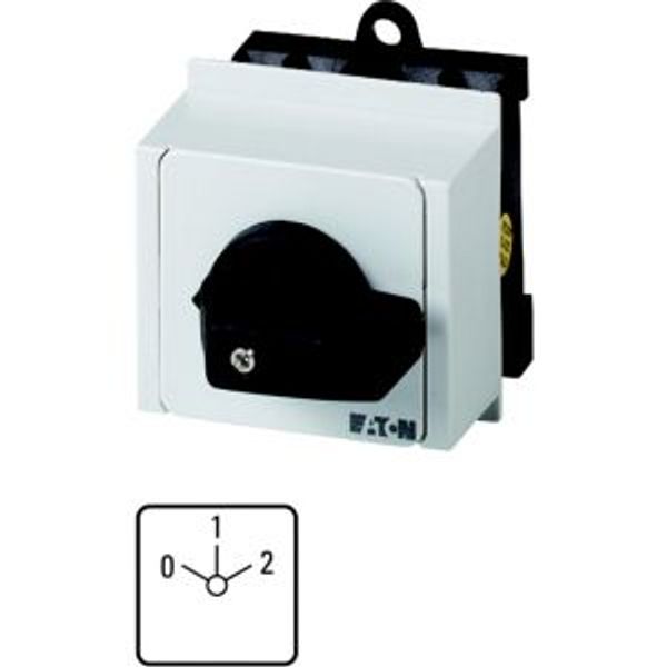 Changeoverswitches, T0, 20 A, service distribution board mounting, 3 contact unit(s), Contacts: 6, 60 °, maintained, With 0 (Off) position, 0-1-2, Des image 4