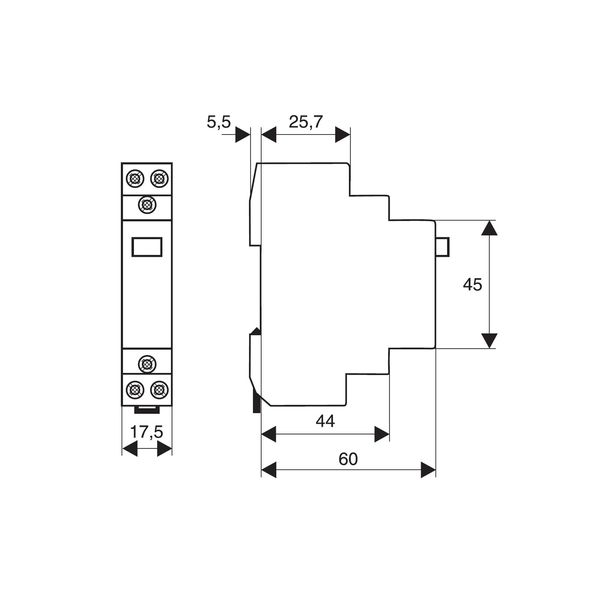 Modular Push-button Switch, 1 NO + 1 NC, 16A image 13