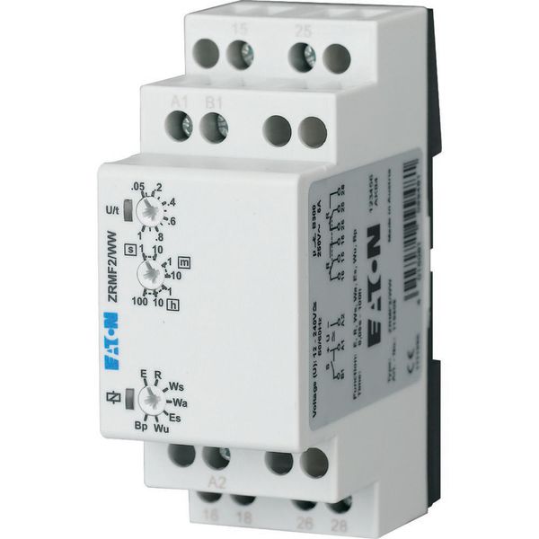 Timing relay multi-function, 7 functions, 1 changeover contacts image 3