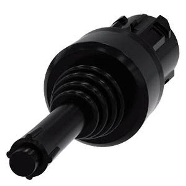 Coordinate switch, 22 mm, round, plastic, black, 2 switch positions, vertical, momentary contact type, with mechanical interlocking, Z=50-unit packaging image 1