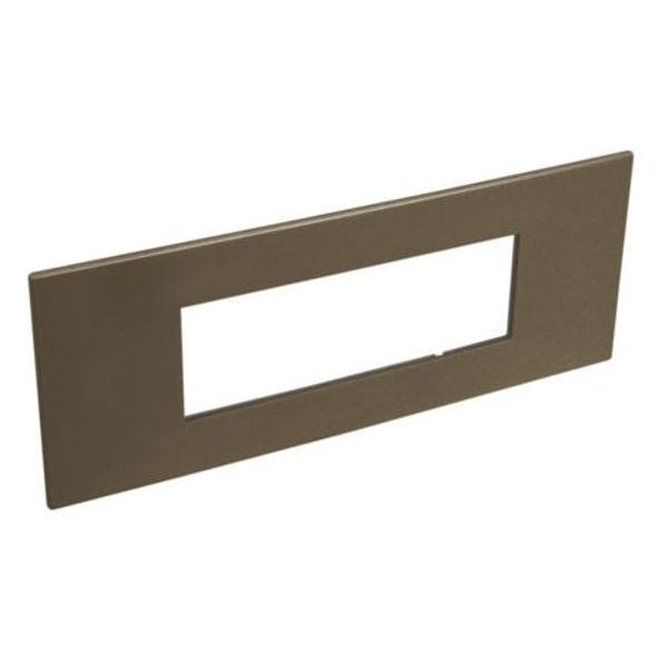 Italian / US standard plate Arteor square version 6 modules - dark bronze image 1