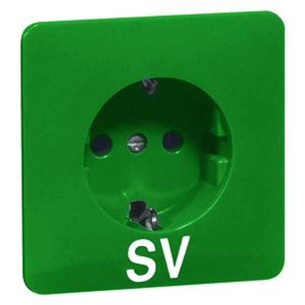 STANDARD wcd 1-voudig, met ra, schroefkinderbev., opdruk SV, groen image 1