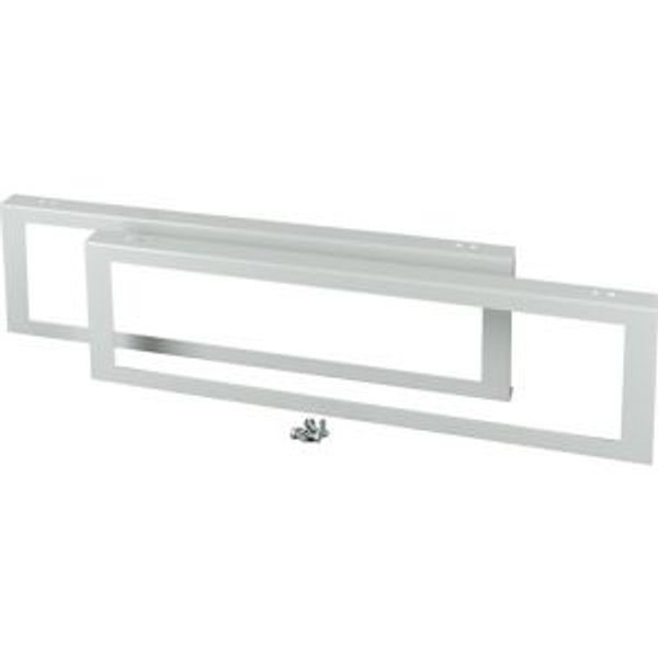 Plinth, side panels for HxD 200 x 600mm, grey, with cable duct cutout image 2