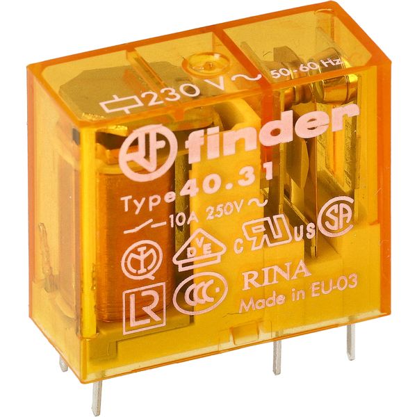 PCB/Plug-in Rel. 3,5mm.pinning 1CO 10A/48VAC/Agni (40.31.8.048.0000) image 3