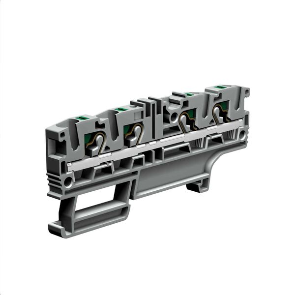 Push-in terminal block 2+2, 1-level, 4mm2, grey color image 1