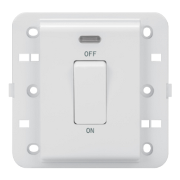 ONE-WAY SWITCH 2P 250V ac - BRITISH STANDARD - 20 A - 1 GANG - BACKLIT - WHITE - CHORUSMART image 1