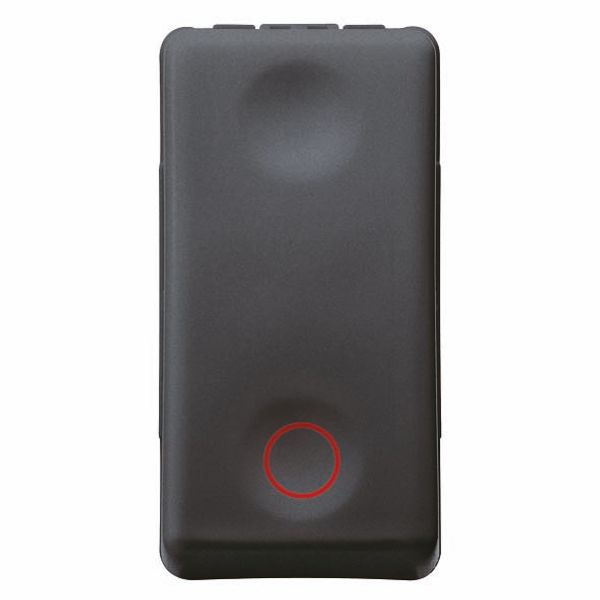 PUSH-BUTTON 1P 250V ac - NC 10A - NEUTRAL - SYMBOL CIRCLE - 1 MODULE - SYSTEM BLACK image 2