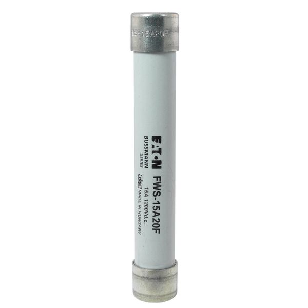 Fuse-link, high speed, 15 A, AC 1400 V, DC 1000 V, 20 x 127 mm, gS, IEC, BS image 4