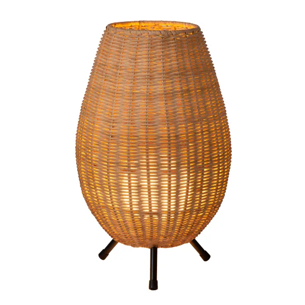 Lucide COLIN - Table lamp - Ø 22 cm - 1xG9 - Light wood image 1