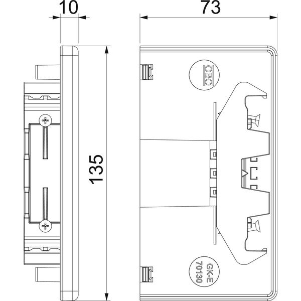 GK-E70130CW End piece  70x130mm image 2