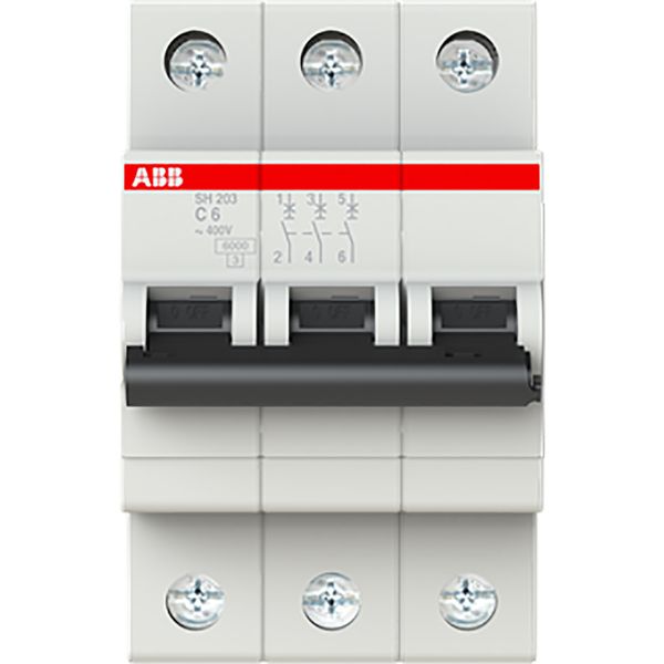 SH203-C6 Miniature Circuit Breaker - 3P - C - 6 A image 1