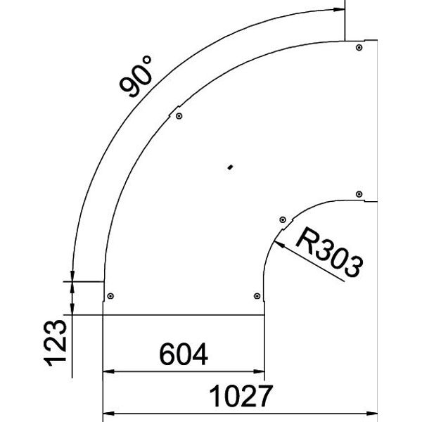 LBD 90 600 R3 A2 90° bend cover with turn buckle B600 image 2