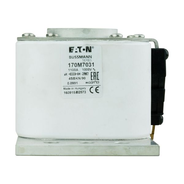 Fuse-link, high speed, 1100 A, AC 1000 V, size 4, 100 x 133 x  90 mm, aR, IEC, single indicator image 6