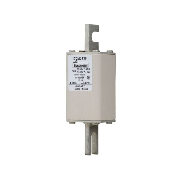 Fuse-link, high speed, 50 A, AC 1250 V, compact size 1, 45 x 45 x 138 mm, aR, DIN, IEC, single indicator image 7