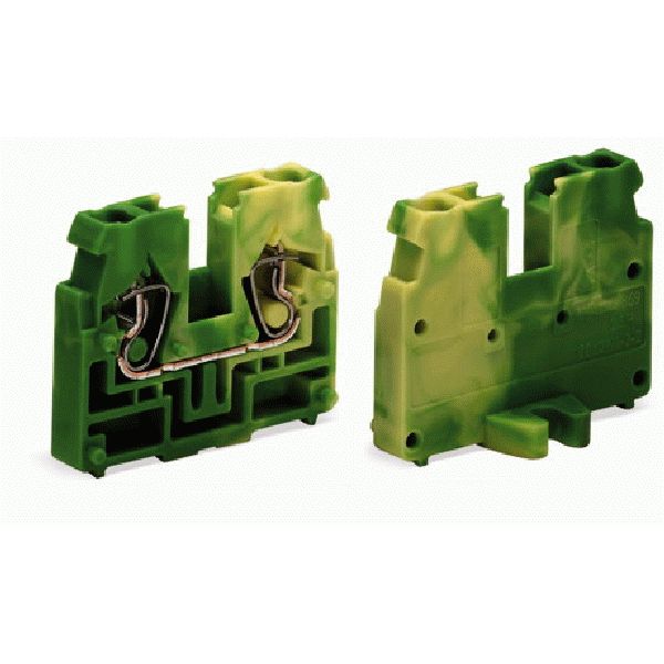 2-conductor end terminal block without push-buttons with fixing flange image 2