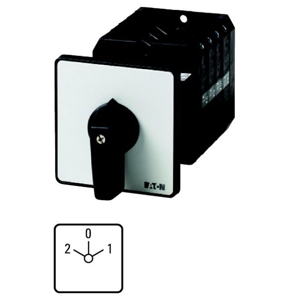 Changeoverswitches, T5B, 63 A, rear mounting, 4 contact unit(s), Contacts: 8, 60 °, maintained, With 0 (Off) position, 2-0-1, SOND 29, Design number 8 image 1