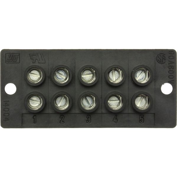 Terminal block, low voltage, 90 A, AC 600 V, DC 600 V, 5P, UL, CSA image 1