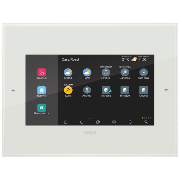 IP 7" touch screen PoE white image 1