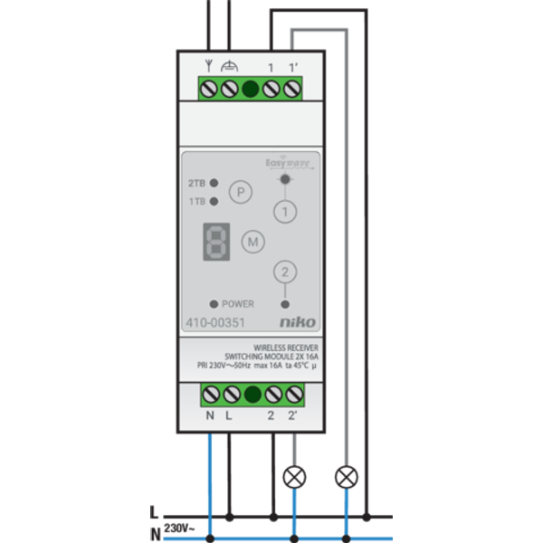 Wireless 2-channel receiver for switching image 2