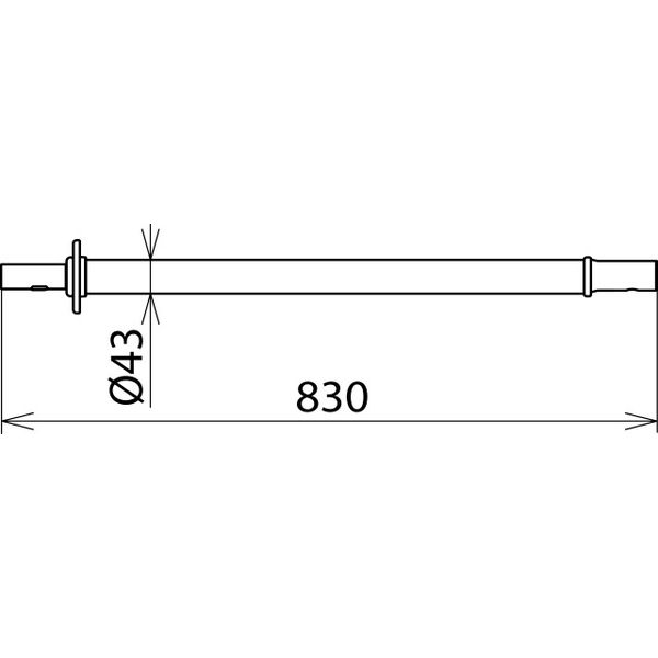 Handle with plug-in coupling D 43mm  L 800mm image 2