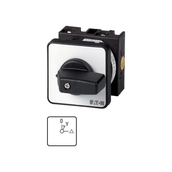 Spring-return switch, T0, 20 A, flush mounting, 1 contact unit(s), Contacts: 2, 90 °, momentary/maintained, With 0 (Off) position, With spring-return image 1