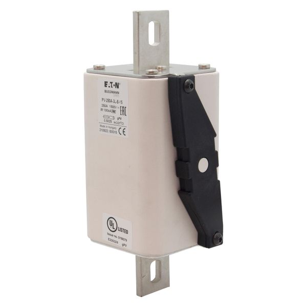 Fuse-link, high speed, 250 A, DC 1500 V, 3L, 75 x 205 mm, gPV, IEC, UL, with indicator, bolted contacts image 9