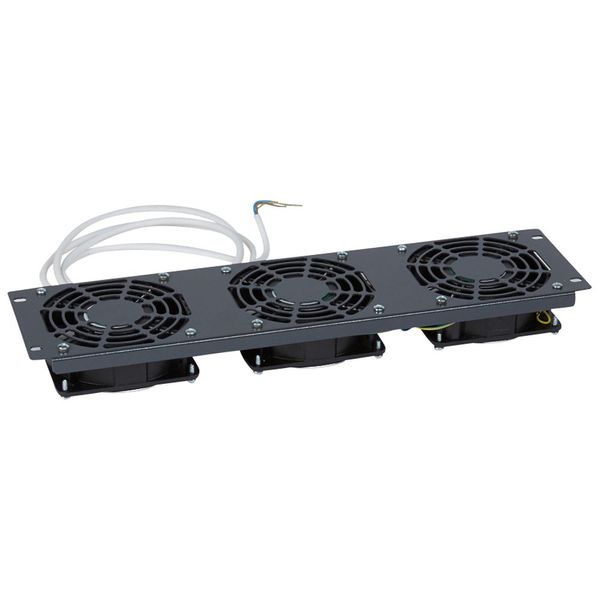 Plate 19 inches 3U with 3 fans 230V for enclosures image 2