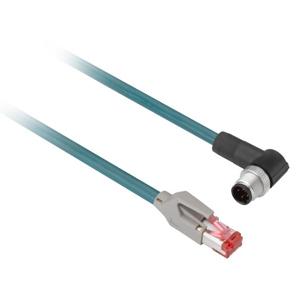 JUMPER ETHERNET M12/RJ45 STR./ELBOW. 3M image 1