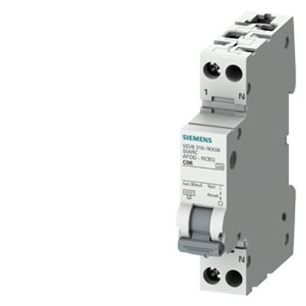 AFDD-RCBOele 230V, 6kA, 1P+N, C, 10A Compact (1MW) image 1