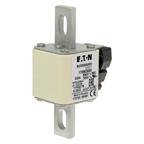 Fuse-link, high speed, 350 A, AC 690 V, compact size 1, 45 x 59 x 110 mm, aR, IEC, UL image 18