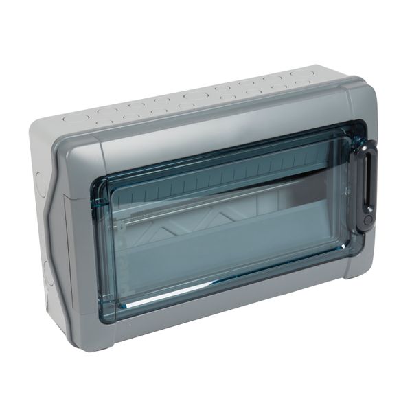 PLEXO3 IP65 WEATHERPROOF CABINET 1X18 MODULES WITH TERMINAL BLOCK image 1