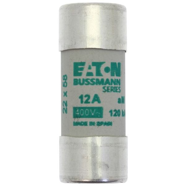 Fuse-link, LV, 12 A, AC 690 V, 22 x 58 mm, aM, IEC, with striker image 2