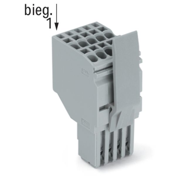 2-conductor female connector Push-in CAGE CLAMP® 1.5 mm² gray image 3